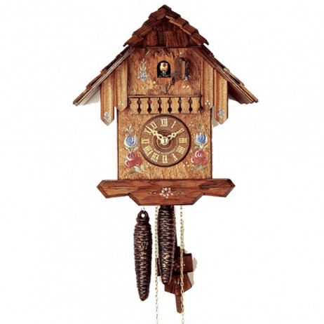 462x462 German Cuckoo Clock With Hand Painted Flowers - Cuckoo Clock Painting