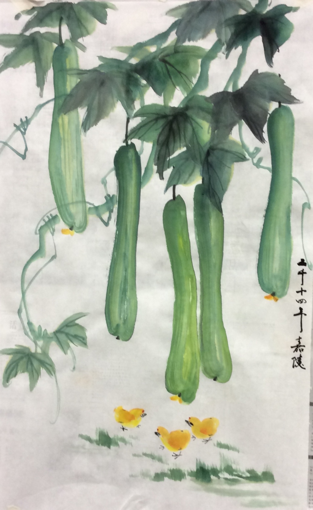 1033x1685 Demo Painting 2014 - Cucumber Painting