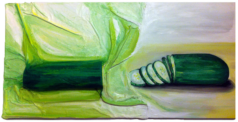 800x410 Paintings For Sale As Cool As A Cucumber Artsyhome - Cucumber Painting