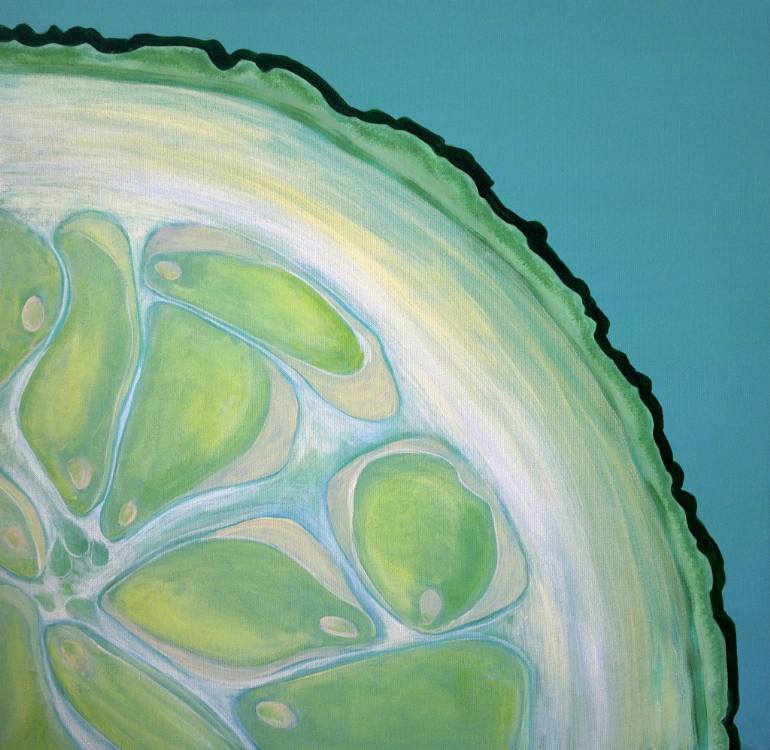 770x750 Saatchi Art Cucumber Slice Painting By Heather Jones - Cucumber Painting