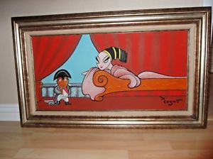 300x224 Original Xavier Cugat Signed Painting 1974 38 In X 23 On Canvas - Cugat Painting