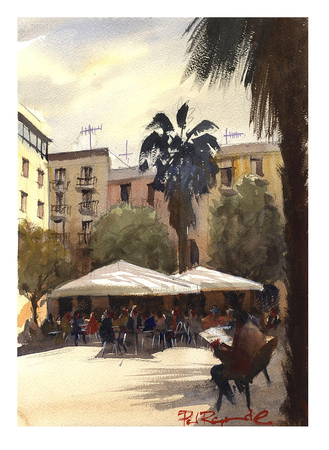 659x900 Placa Sant Cugat Painting By Paul Raymonde - Cugat Painting