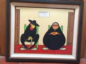 300x225 Xavier Cugat Cubaus Original Painting Framed 32 X 38 Ebay - Cugat Painting