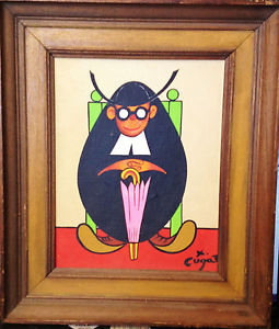 255x300 Xavier Cugat Brother Moe ~ Original Signed By Artist ~ Approx - Cugat Painting