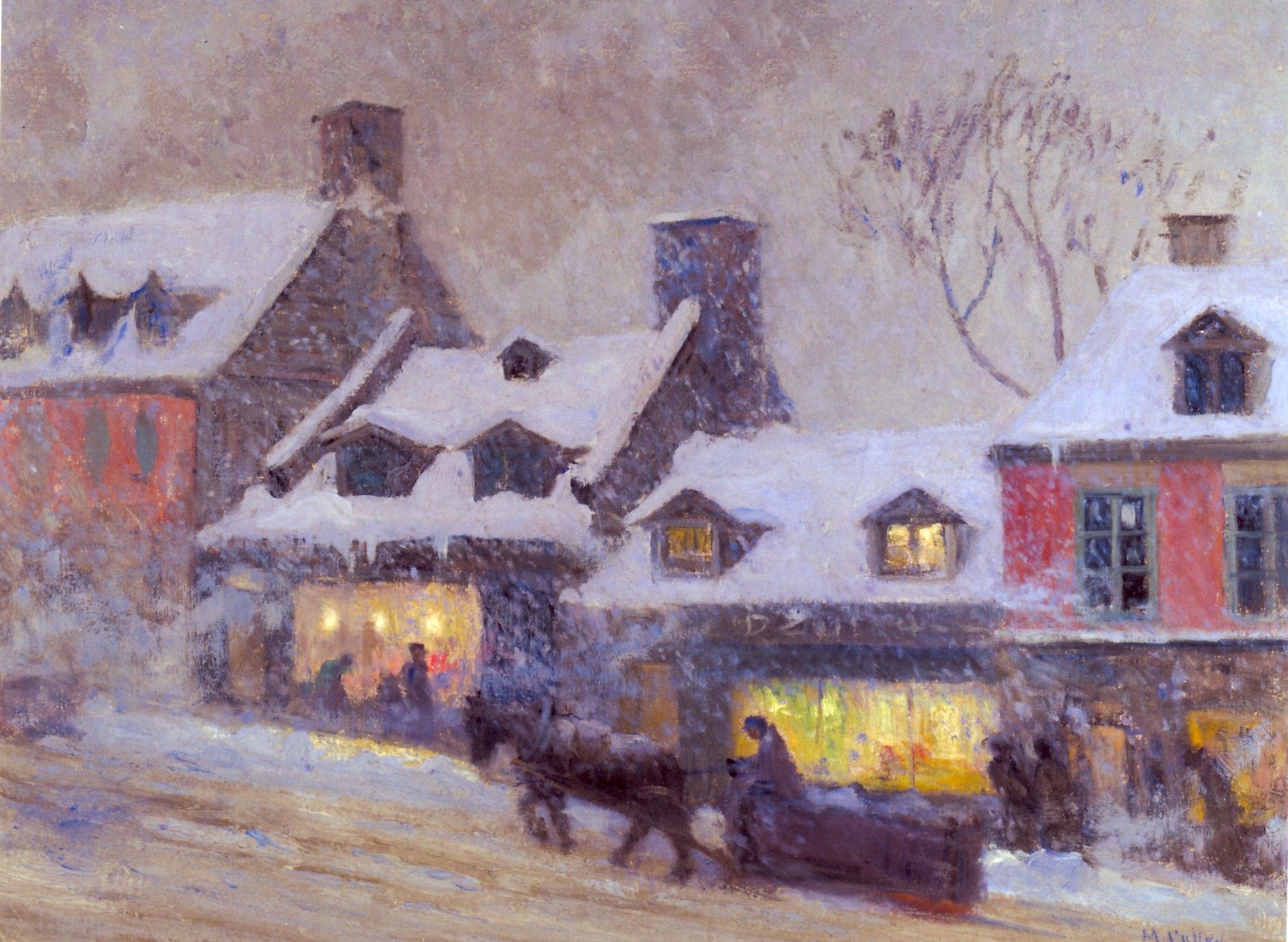 1984x1452 The Bird Shop, St. Lawrence St. By Maurice Cullen. Depicts - Cullen Painting