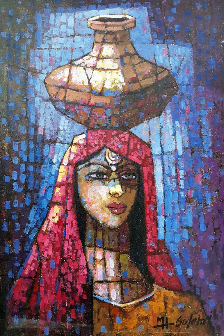 770x1155 Saatchi Art Women Of Rajasthan - Cultural Painting