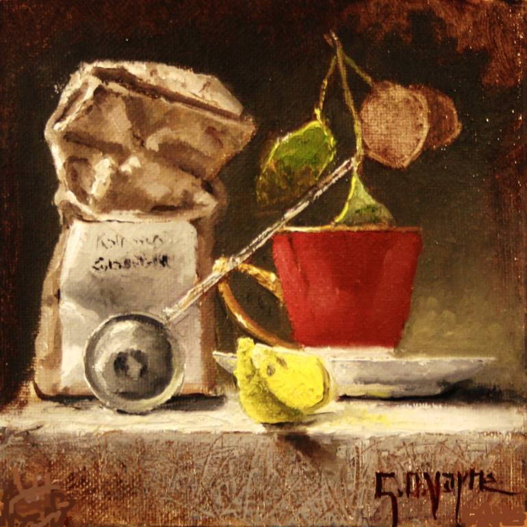 770x769 Saatchi Art A Cup Of Tea Painting By Geir Ove Olsen Varne - Cup Of Tea Painting