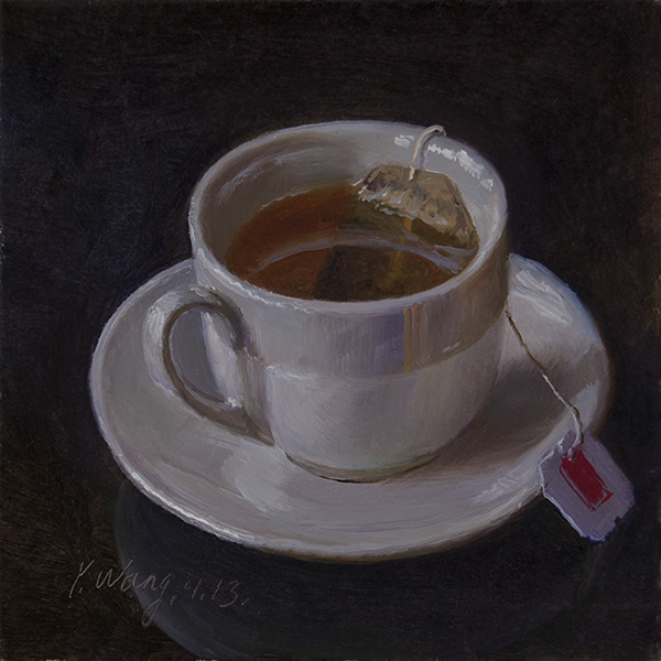 600x600 Wang Fine Art A Cup Of Tea, A Painting A Day - Cup Of Tea Painting