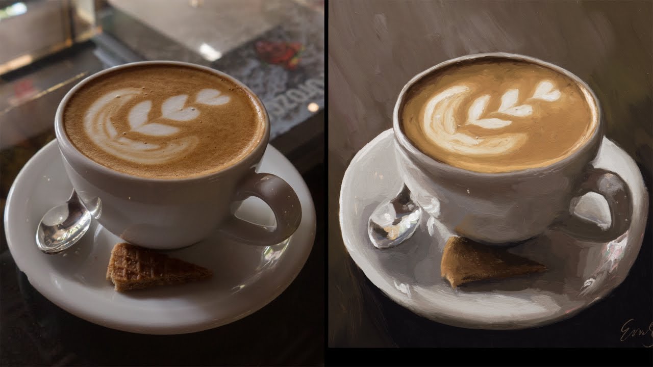 1280x720 Emily Paints A Cup Of Coffee - Cup Painting