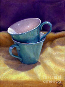 225x300 Into Cups Painting By Jane Bucci - Cup Painting