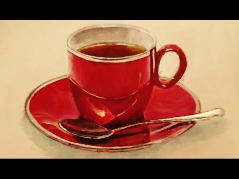 480x360 Painting A Realistic Teacup Part 1 - Cup Painting