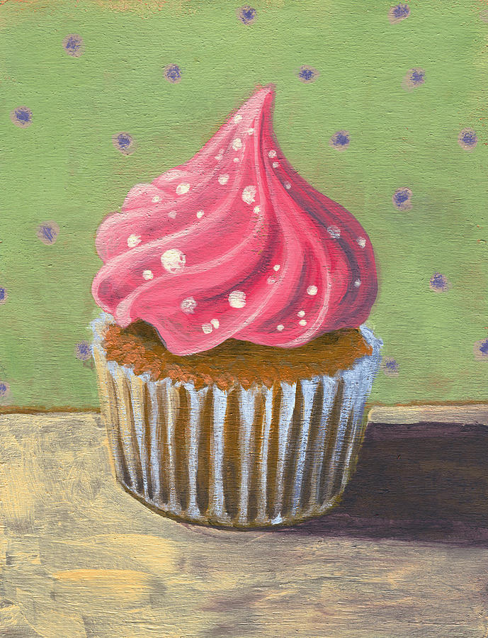 689x900 Russian Pink Cupcake Painting By Marco Sivieri - Cupcake Painting
