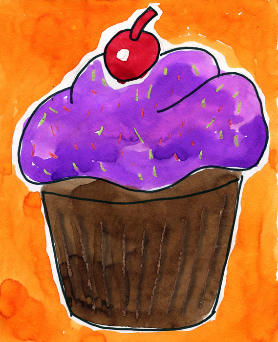 569x700 Cupcake Painting Art Projects For Kids - Cupcake Painting For Kids
