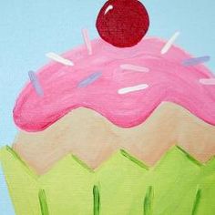 236x236 Delicious Cupcake Art And About Ideas Delicious - Cupcake Painting For Kids