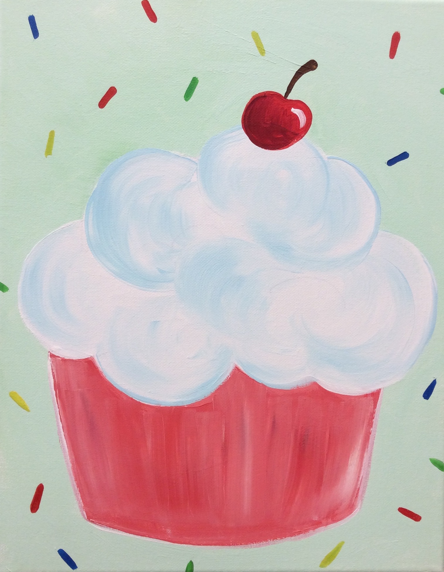 1515x1952 Kids Kanvas Cupcake - Cupcake Painting For Kids