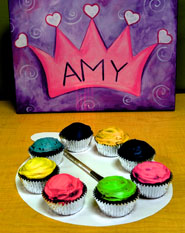 185x233 Kids Party Ideas - Cupcake Painting For Kids