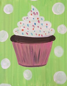 236x300 Sale Pop Art Cupcake Painting Van 3applesonline Op Etsy Things - Cupcake Painting For Kids
