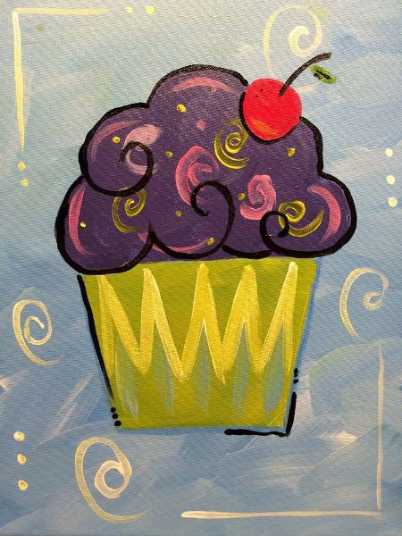 450x600 Fun Drawing Whimzio - Cupcake Painting For Kids