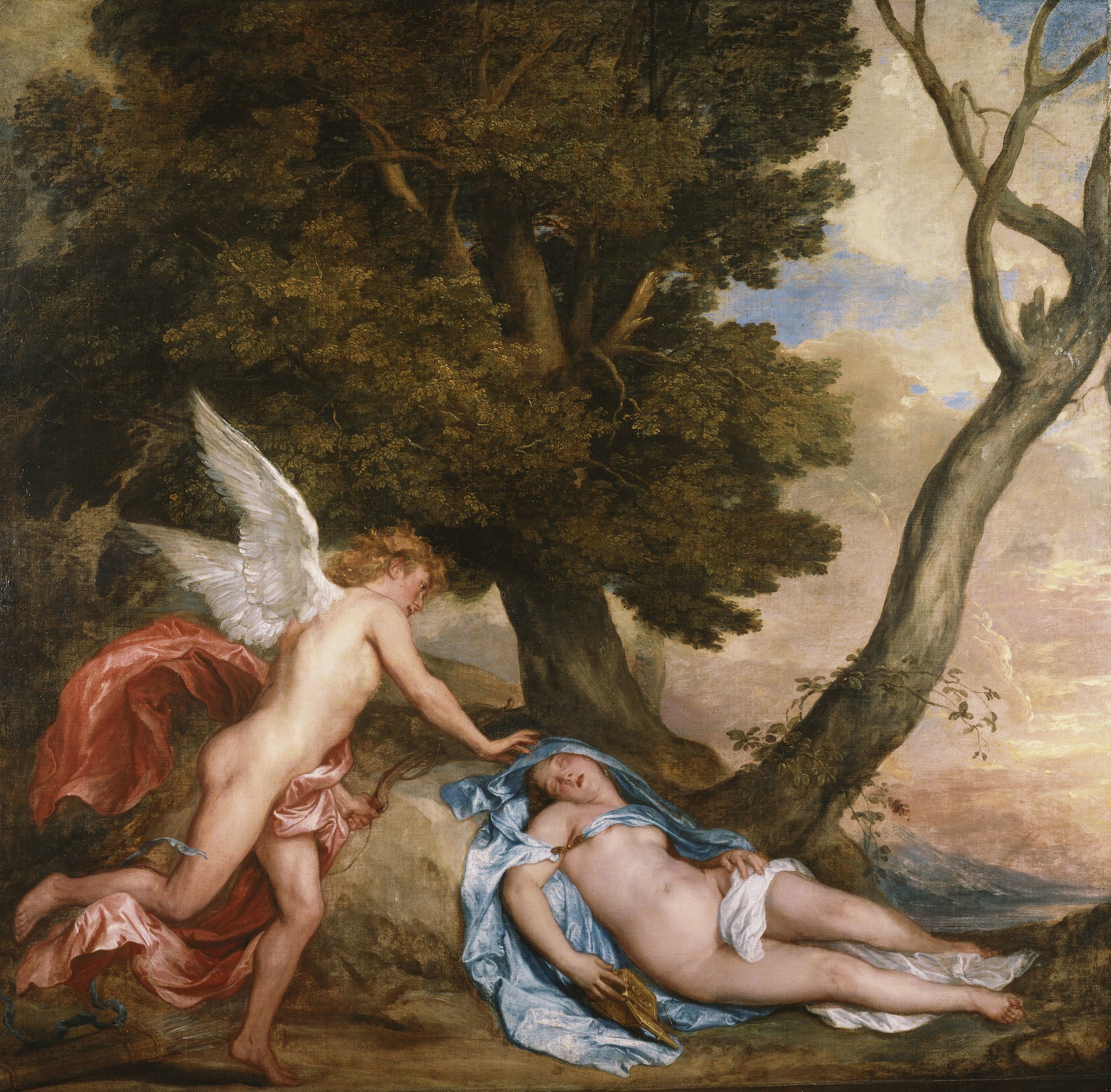 2000x1966 Sir Anthony Van Dyck (1599 1641) - Cupid And Psyche Painting