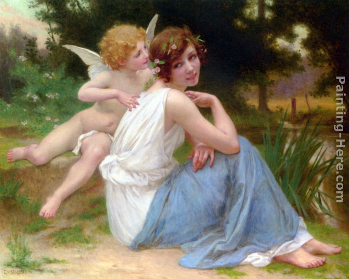 720x576 Guillaume Seignac Cupid And Psyche Painting Anysize 50% Off - Cupid And Psyche Painting