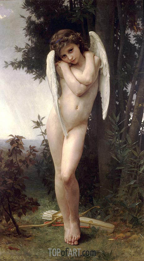 463x838 Wet Cupid Bouguereau Painting Reproduction 288 Topofart - Cupid Painting