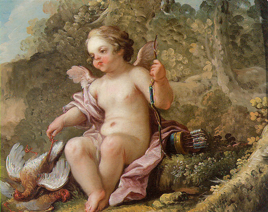 900x711 Cupid Painting By Charles Eisen - Cupid Painting