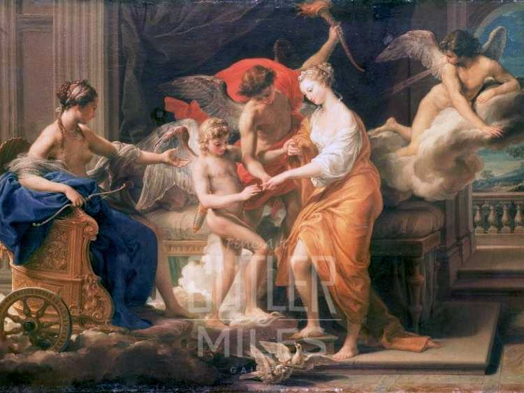 750x563 The Marriage Of Cupid And Psyche By Pompeo Batoni Art Reproduction - Cupid Psyche Painting