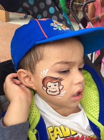 344x460 Testimonials Best Face Painters And Henna Artists Denver Co - Curious George Face Painting