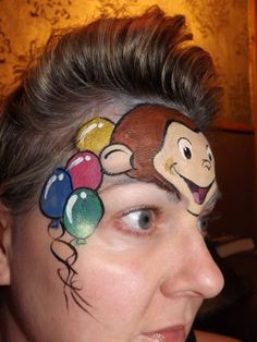 236x314 Monkey Face Painting Tutorial - Curious George Face Painting
