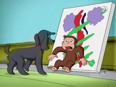 400x300 Curious George 2x07 Color Me Monkey Special Delivery Monkey - Curious George Painting