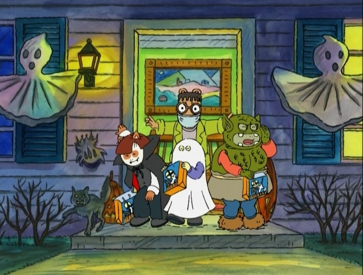 708x536 Curious George A Halloween Boo Fest Premieres On Oct 27 - Curious George Painting