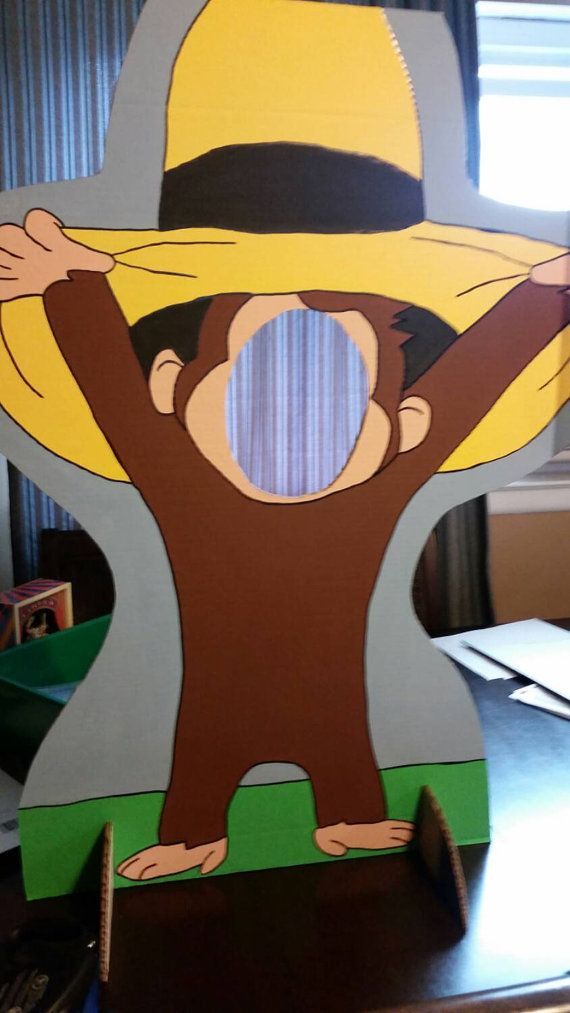 570x1013 Curious George Painted Photo Op Display Cutout Board Curious - Curious George Painting