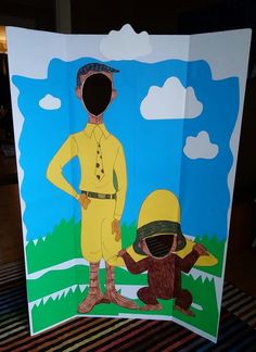 236x324 Curious George Painted Photo Op Display By Partyrockinevents - Curious George Painting