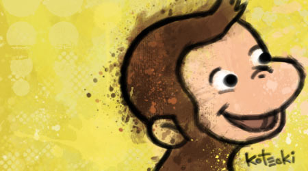450x250 Curious George By Jasonkotecki - Curious George Painting