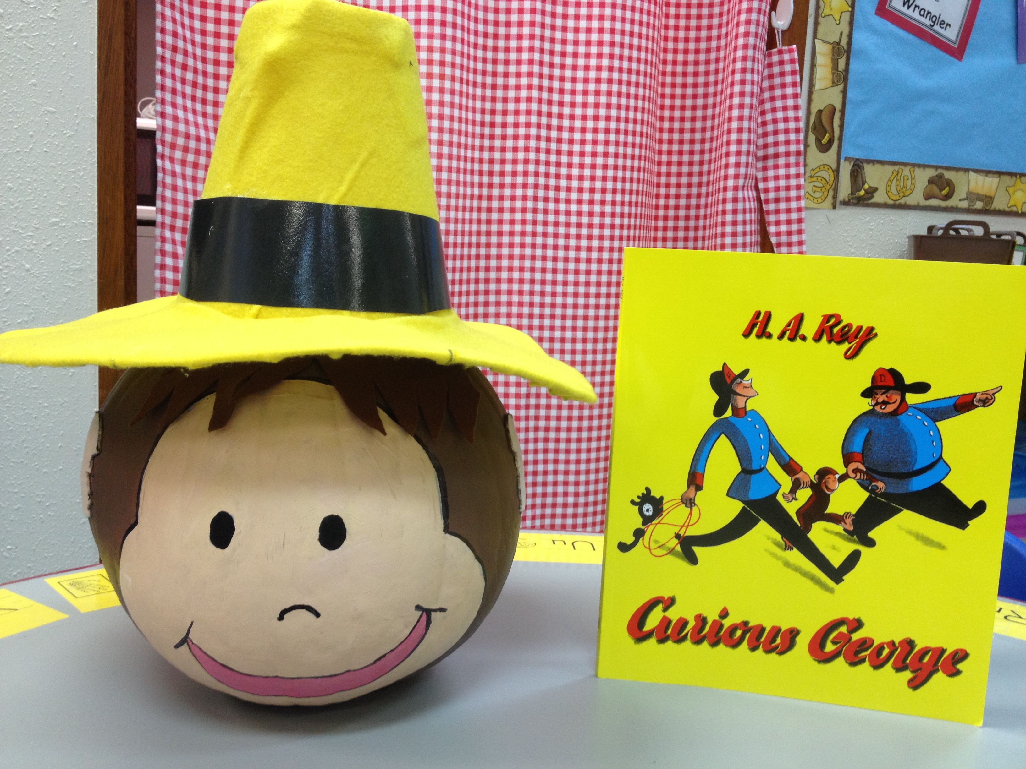 3264x2448 Curious George Character Pumpkin Kids Curious - Curious George Painting