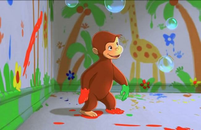 650x421 Retrocrush The World's Greatest Pop Culture Site - Curious George Painting