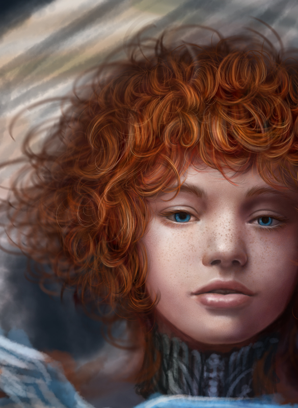 585x800 Wings - Curly Hair Painting