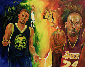 300x235 Steph Curry Paintings - Curry Painting