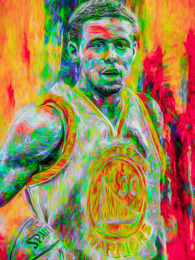 675x900 Stephen Curry Golden State Warriors Digital Painting Photograph By - Curry Painting