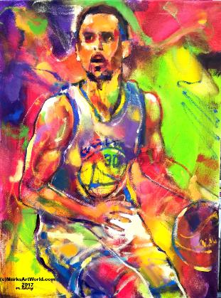 311x419 Stephen Curry Paintings - Curry Painting