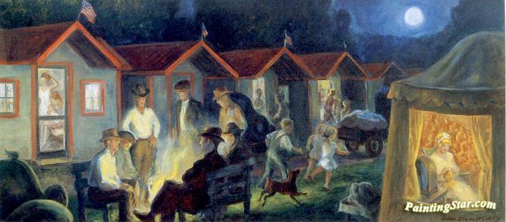 720x316 Tourist Cabins Artwork By John Steuart Curry Oil Painting Amp Art - Curry Painting