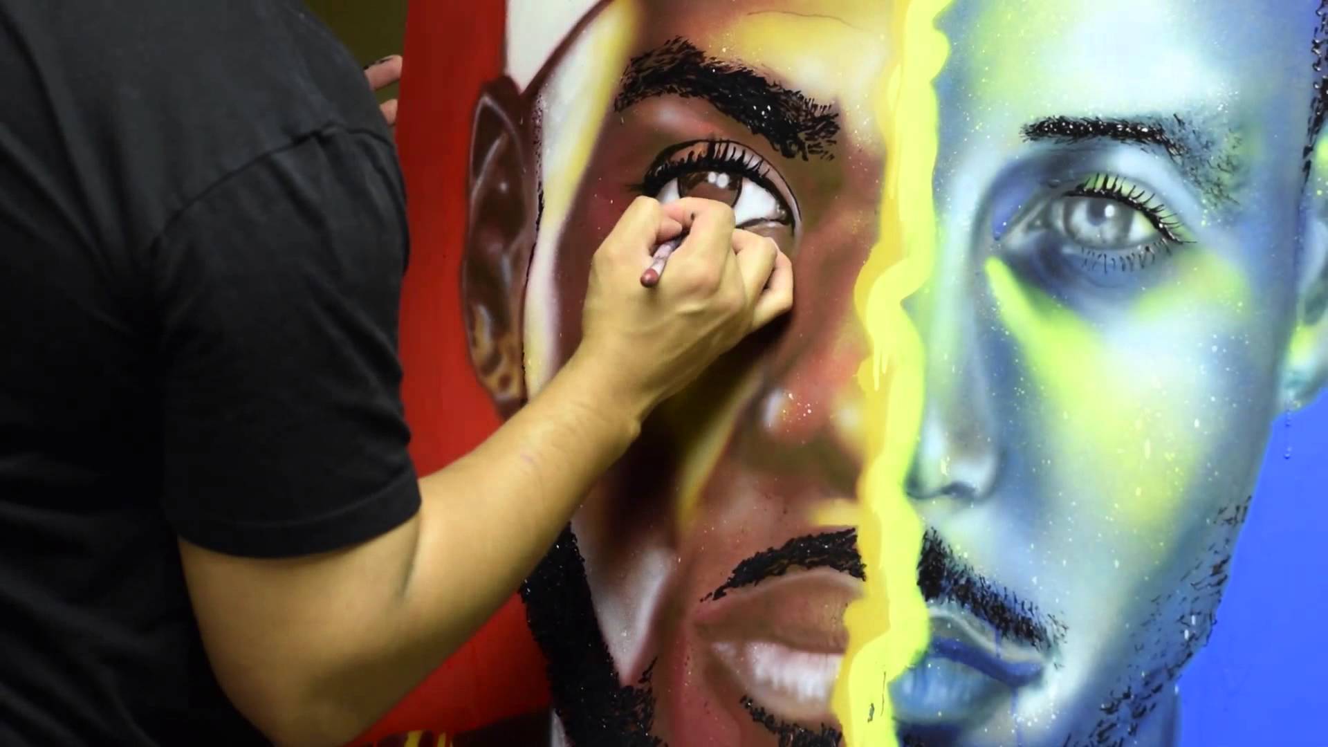 1920x1080 Lebron Vs. Steph Curry Painting - Curry Painting