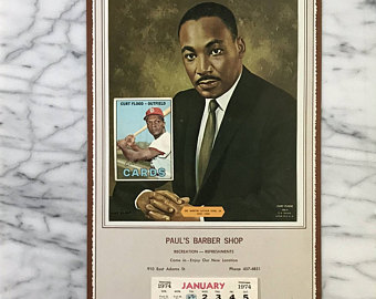 340x270 Barber Shop Calendar Etsy - Curt Flood Painting