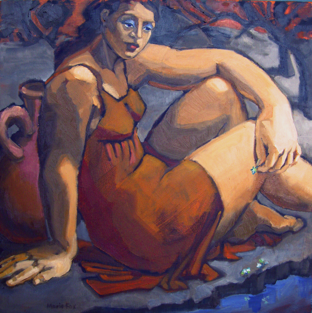 1017x1020 By The Brook, Figurative Painting, Figurative Art, Paintings - Curvy Woman Painting