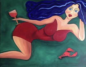 300x235 Curvy Woman Paintings - Curvy Woman Painting