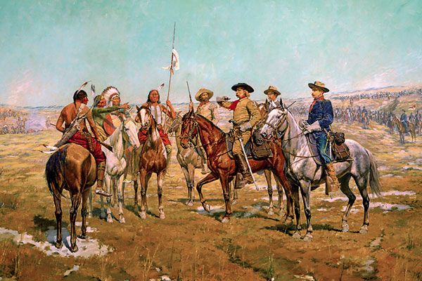 600x400 Painting) Custer An Chief. Far West - Custer Painting