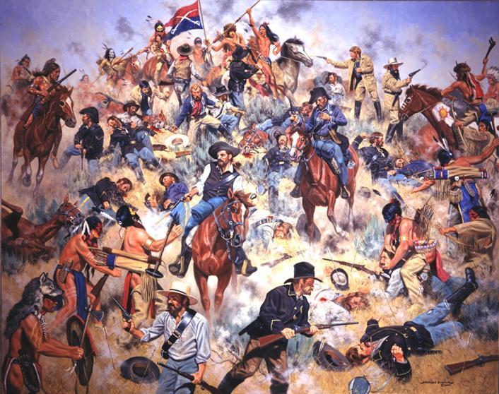 706x558 Custer's Last Irishmen The Irish Who Fought - Custers Last Fight Painting