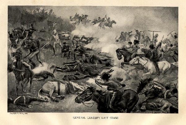 600x405 Indian Wars Ix - Custers Last Stand Painting