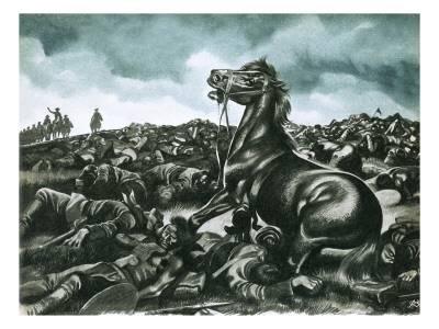 400x300 Comanche, The Lone Survivor Of Custer's Last Stand Giclee Print By - Custers Last Stand Painting