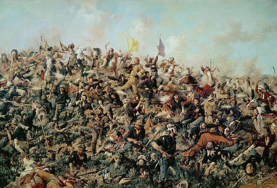 900x611 Custer's Last Stand Painting By Edgar Samuel Paxson - Custers Last Stand Painting
